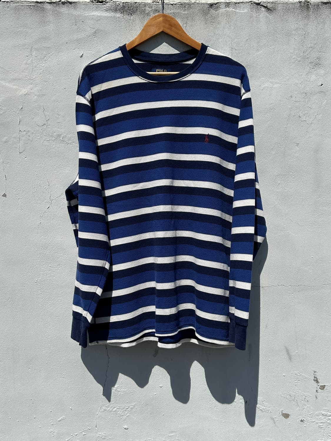 [2XL] 폴로 랄프로렌 스트라이프 와플 긴팔 티셔츠 상품이미지1