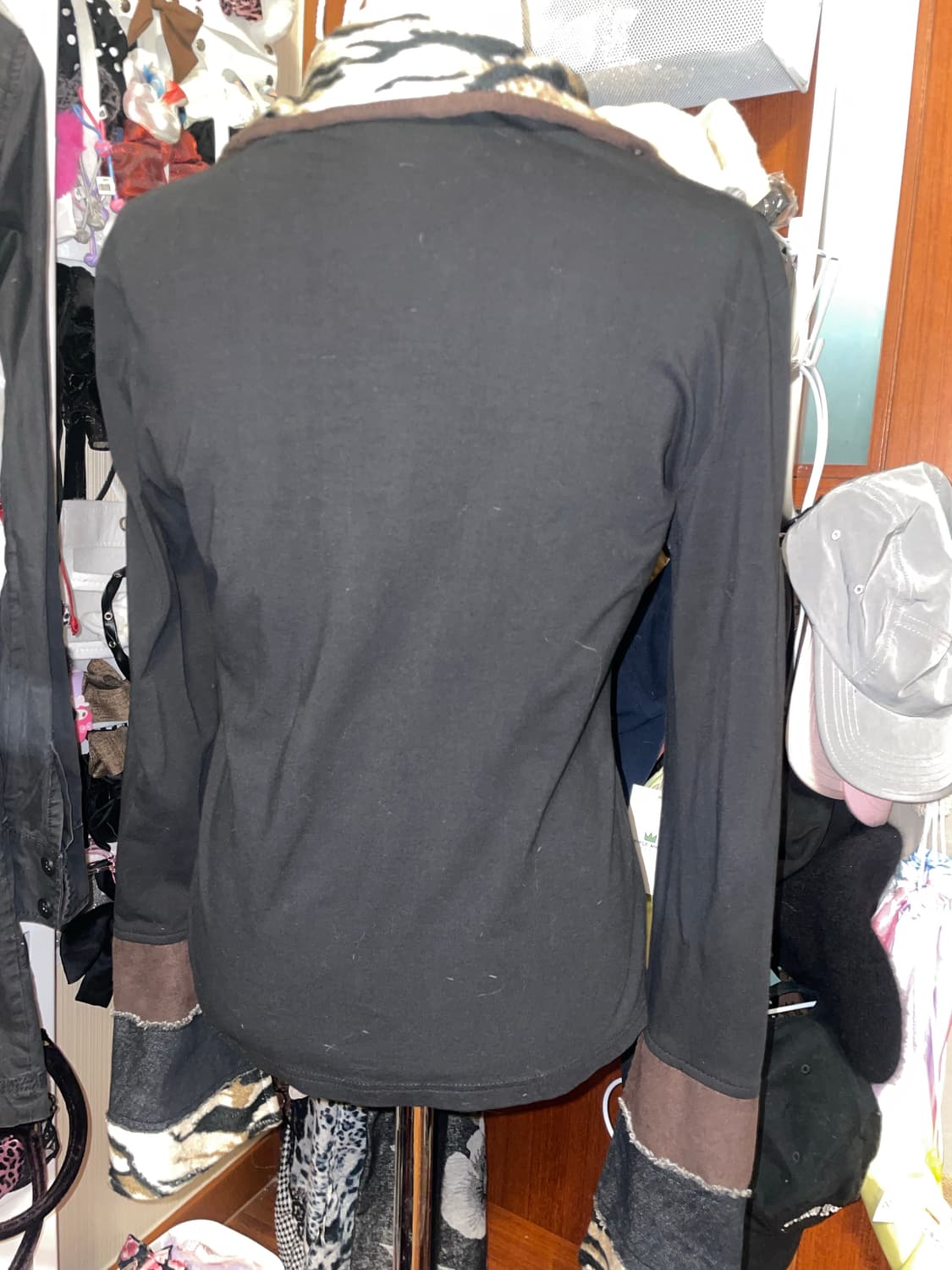 갸루 애니멀 패턴 집업 셔츠 상품이미지2