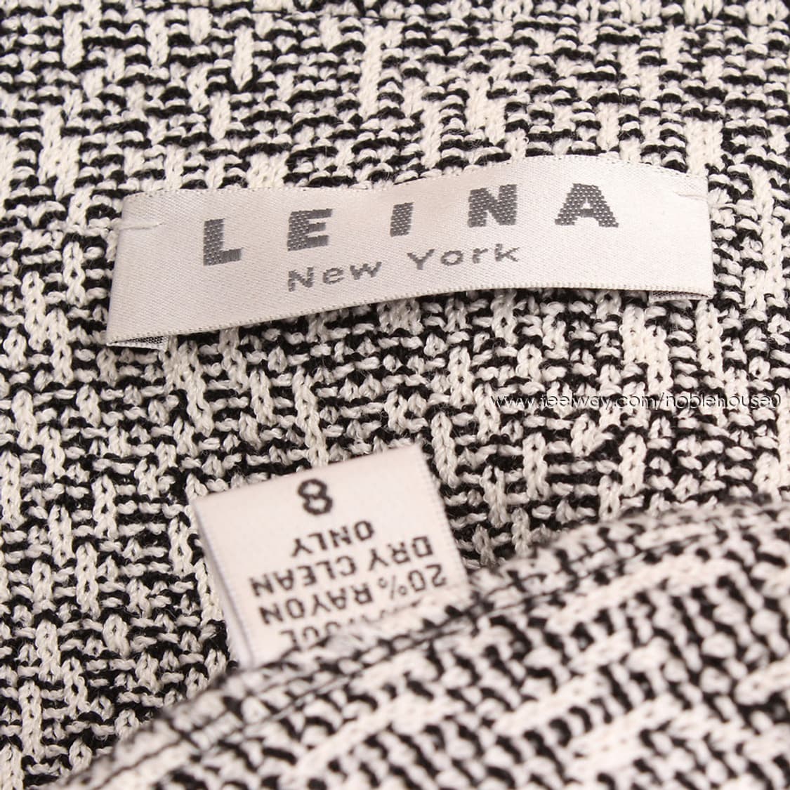 레이나뉴욕 블랙&화이트 보카시 울 니트 자켓(66) 상품이미지4