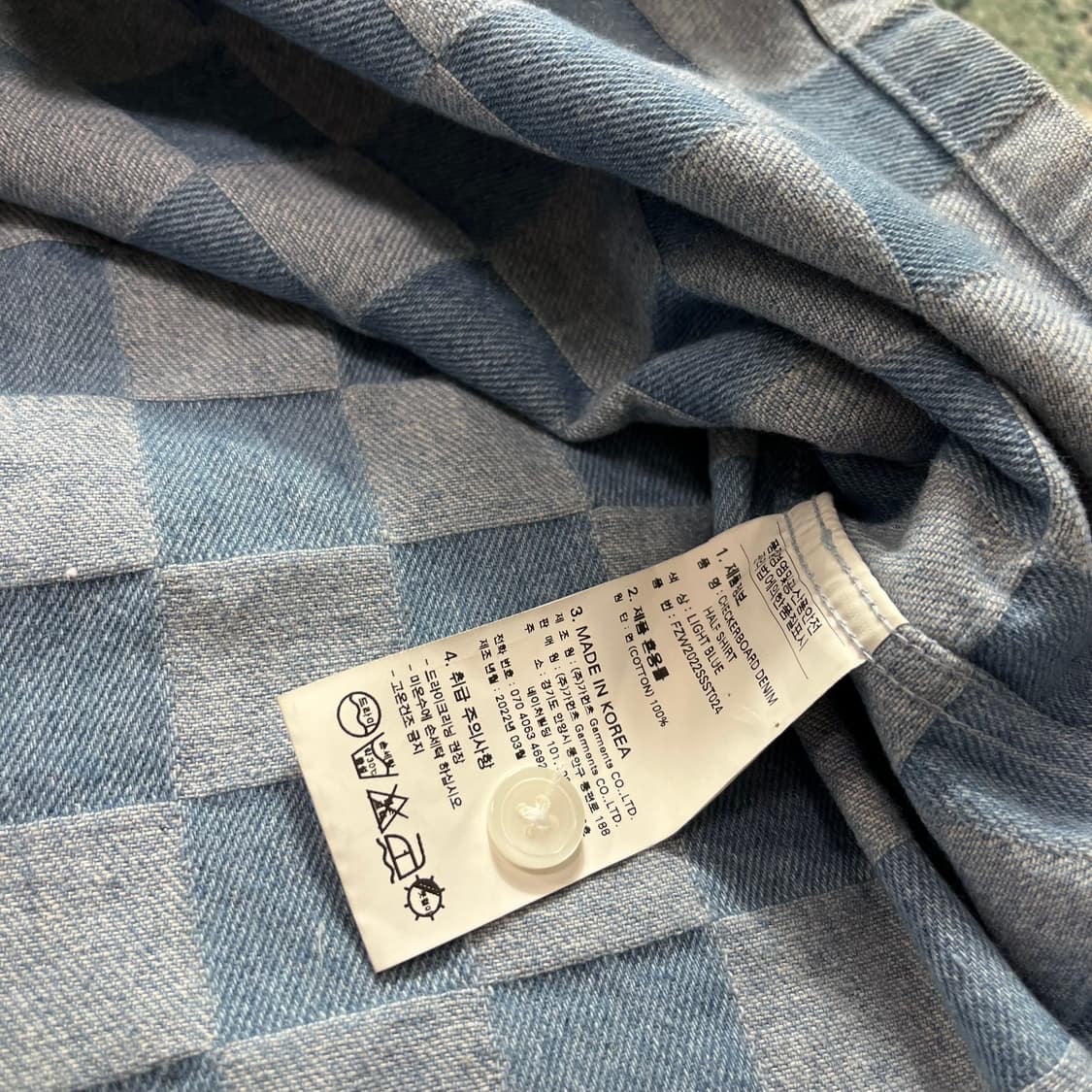 프리즘웍스 CHECKERBOARD 데님 HALF SHIRT(L) 상품이미지4