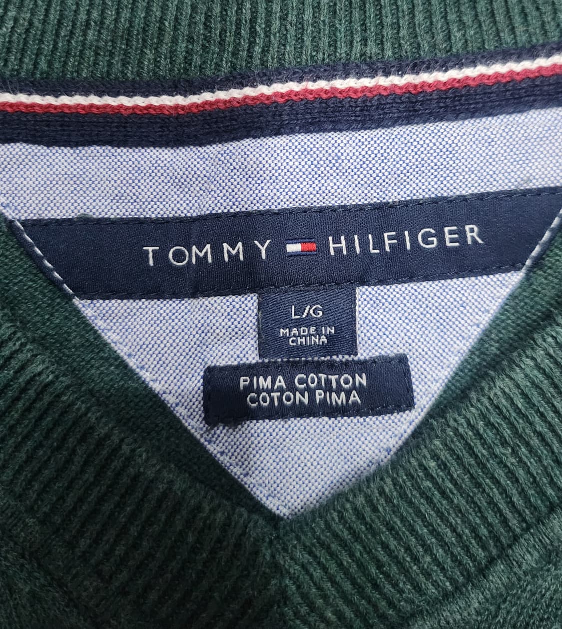타미힐피거 브이넥 니트 그린 L 상품이미지3