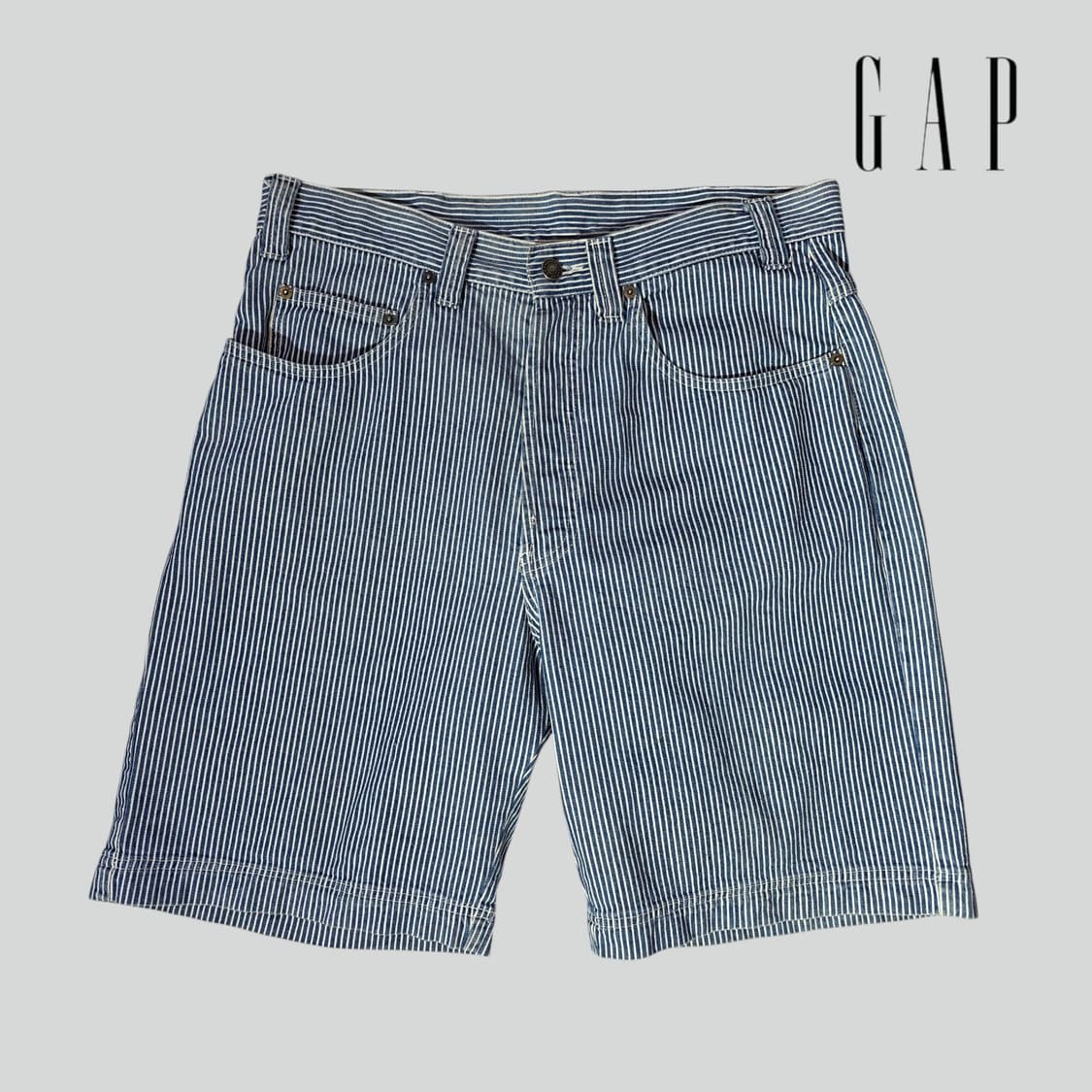 [36]90s 올드 갭 GAP USA 스트라이프 숏츠 반바지 상품이미지1