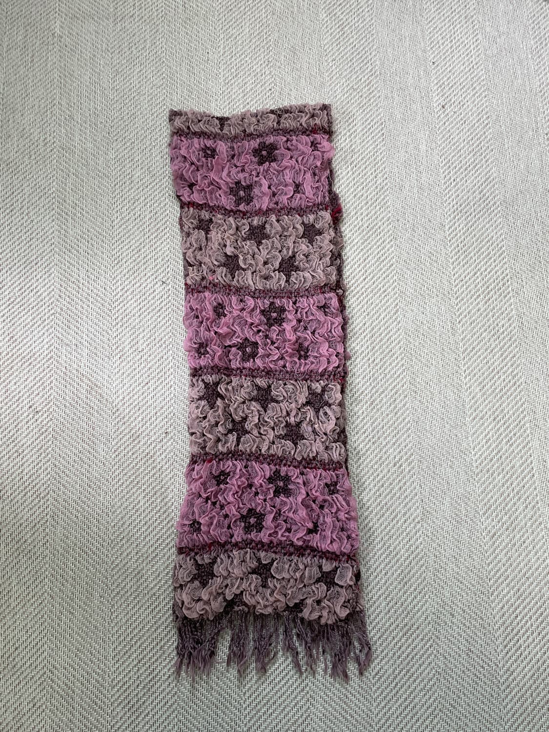 빈티지 플로럴 텍스처 니트 머플러 J04118 상품이미지3