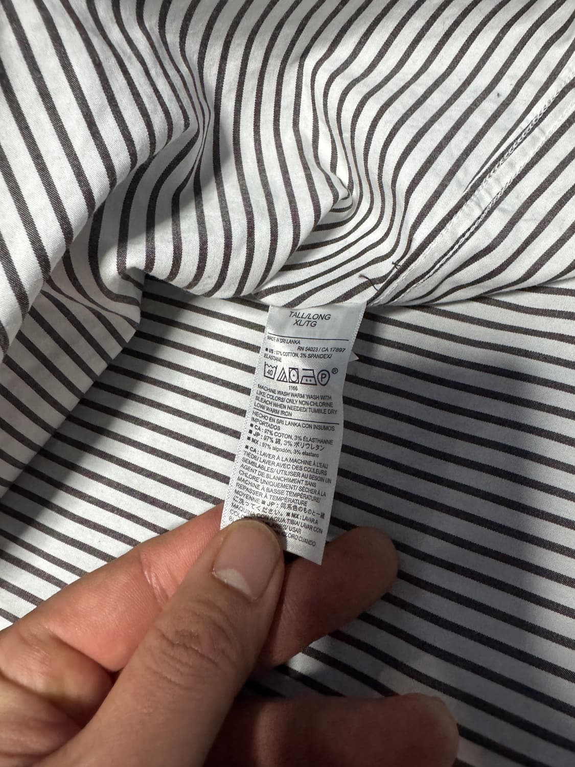 바나나 리퍼블릭 슬림 핏 드레스 셔츠 브라운 스트라이프 상품이미지7