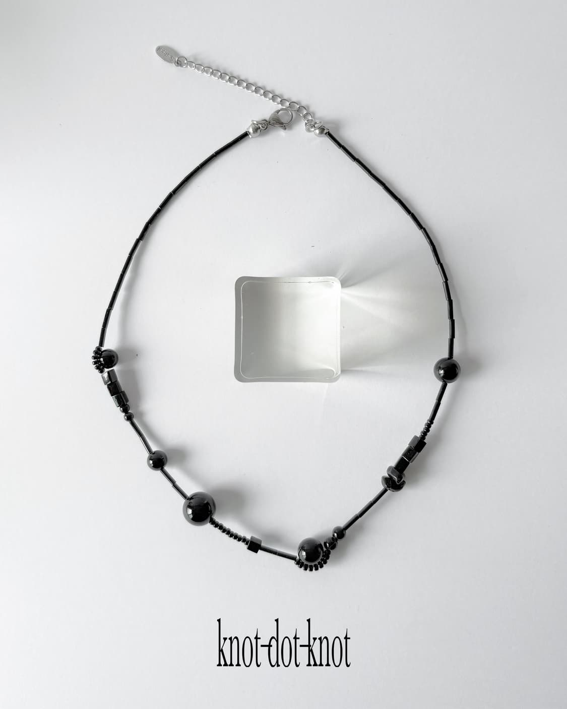 [knot•dot•knot] fractal necklace (onyx) 상품이미지2