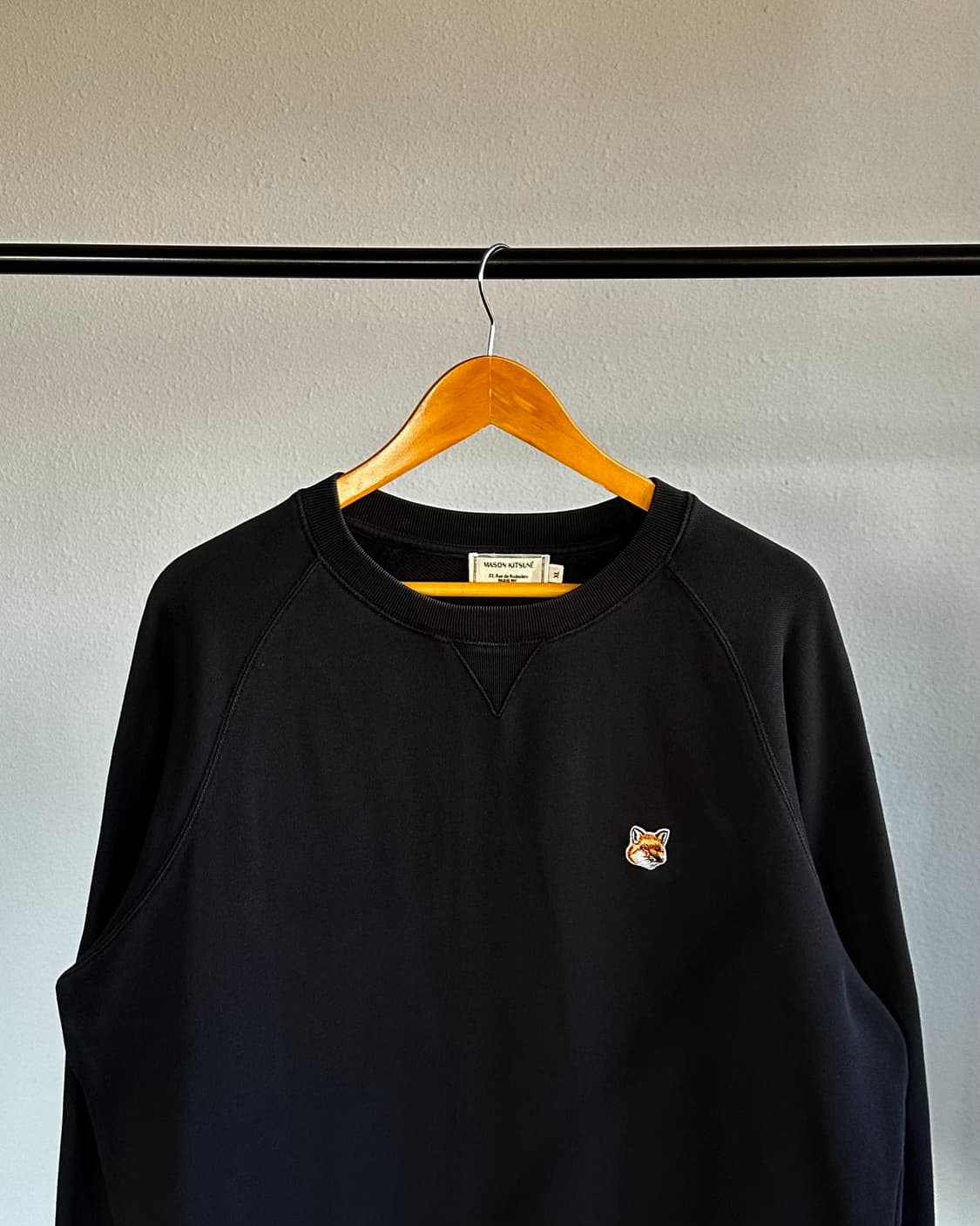 [XL]메종키츠네 폭스헤드 블랙 맨투맨 상품이미지2