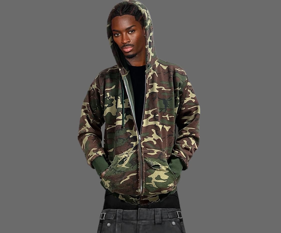 DIDER WEAR 디트로이트 70년대 보온안감 카모 파카 상품이미지1