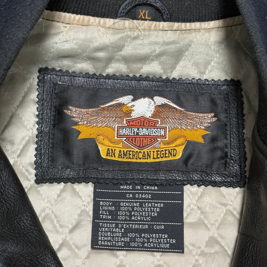 90s 할리데이비슨 레더 봄버 자켓 상품이미지6