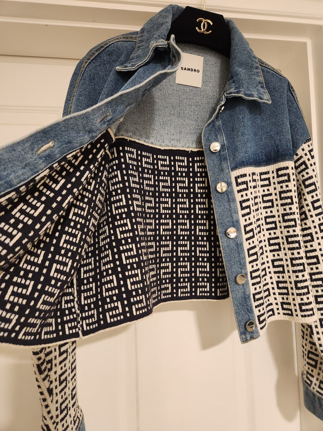 (정품)산드로 Sandro 데님 로고 자켓 상품이미지3