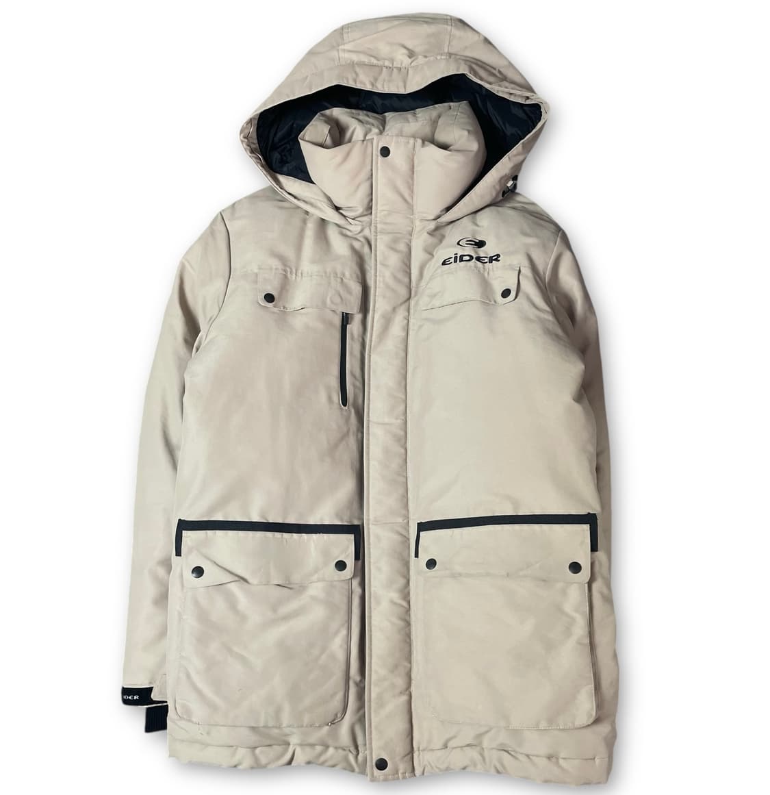 아이더 베이지 멀티포켓 덕다운 패딩 M 상품이미지1