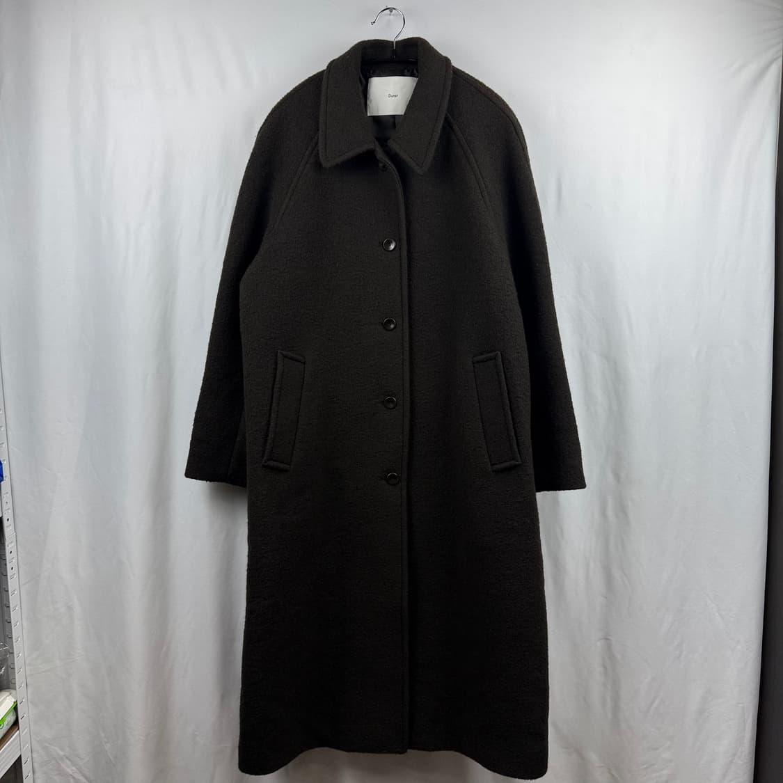 (M) 던스트 부클 울 코트 다크브라운 상품이미지2