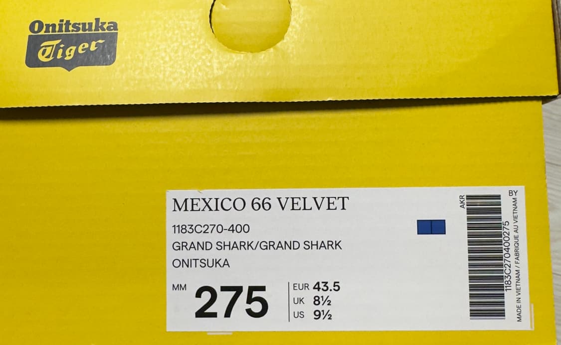 오니츠카 타이거 멕시코 66 벨벳 275mm 상품이미지4