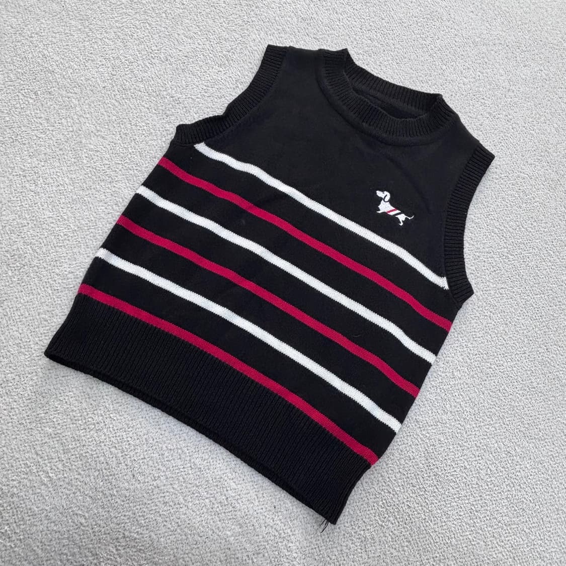 실측확인 빈티지 스트라이프 니트 조끼 0423E 상품이미지1