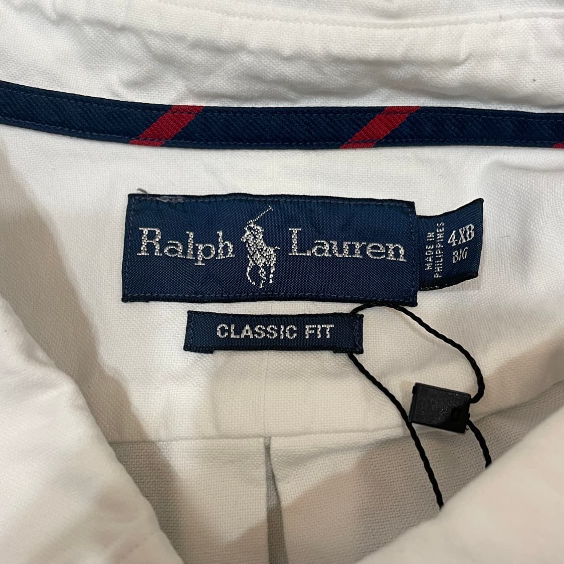 (4XL) POLO 폴로 랄프로렌 반팔 셔츠 화이트 클래식핏  상품이미지6