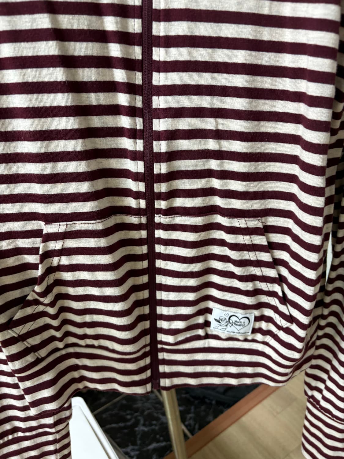 스컬프터 Striped Jersey Burgundy 집업 상품이미지7