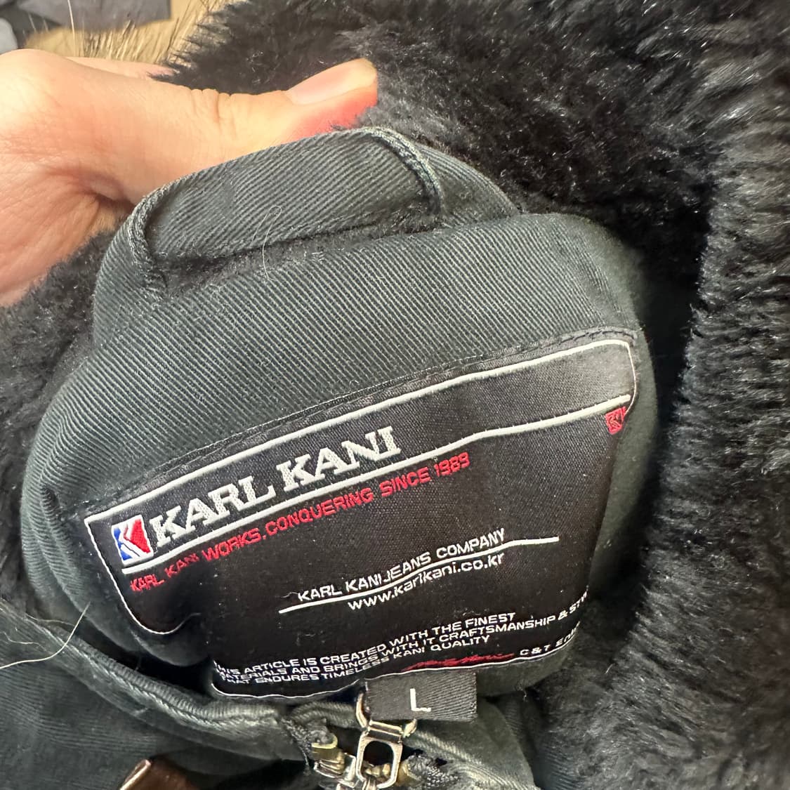 칼카니 블랙 후드퍼야상자켓 L 상품이미지3