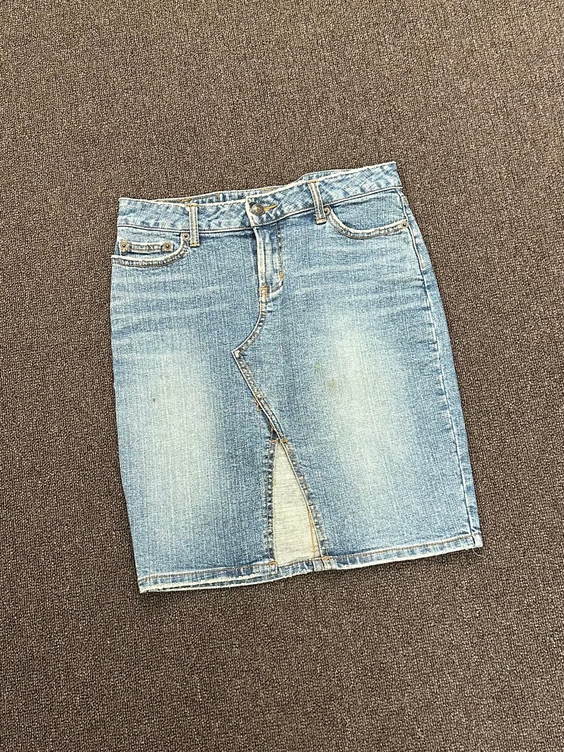 OS)INGNI vintage 데님 트임 미니 스커트 상품이미지1