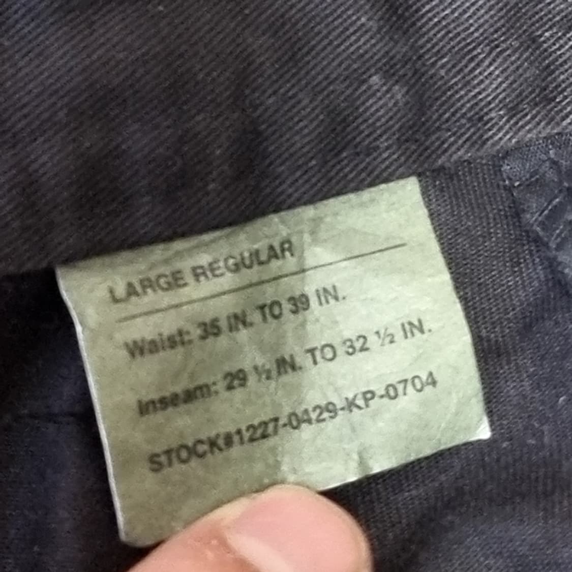 로스코사 미군 흑복 바지(라지) 상품이미지5