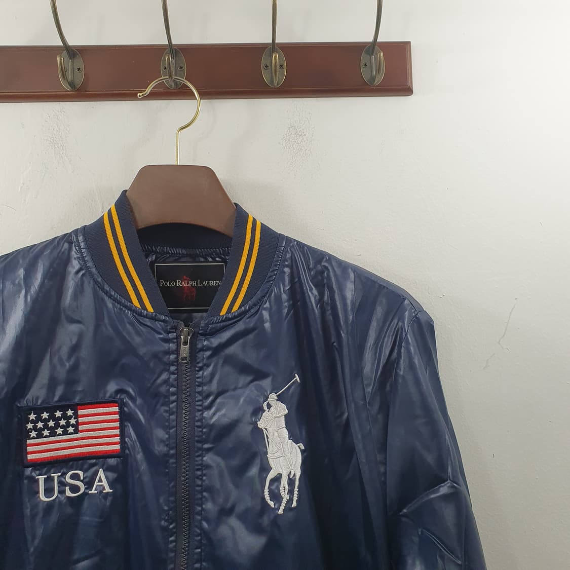 XL 폴로랄프로렌 남성 네이비 USA 빅포니 항공 점퍼 자켓 상품이미지2