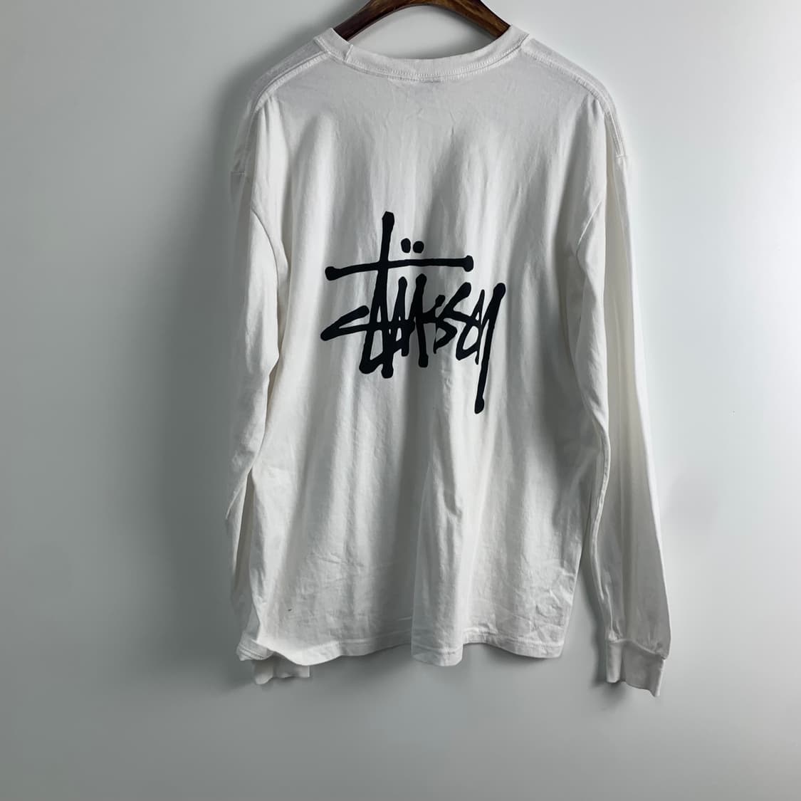 스투시 스탁로고 화이트 롱슬리브 긴팔티 상품이미지4