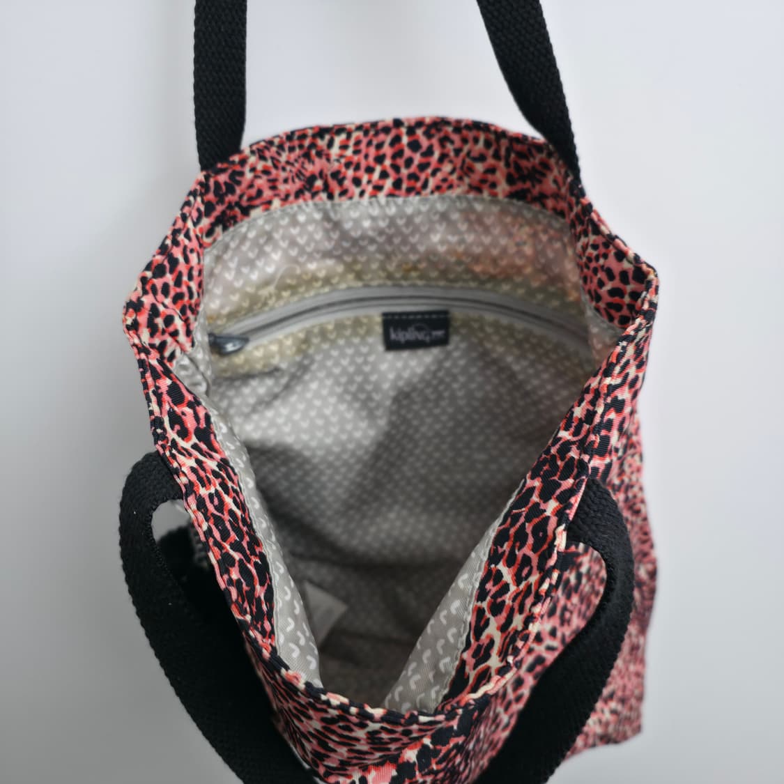 키플링 핑크 레오파드 핸드 토트백 상품이미지5