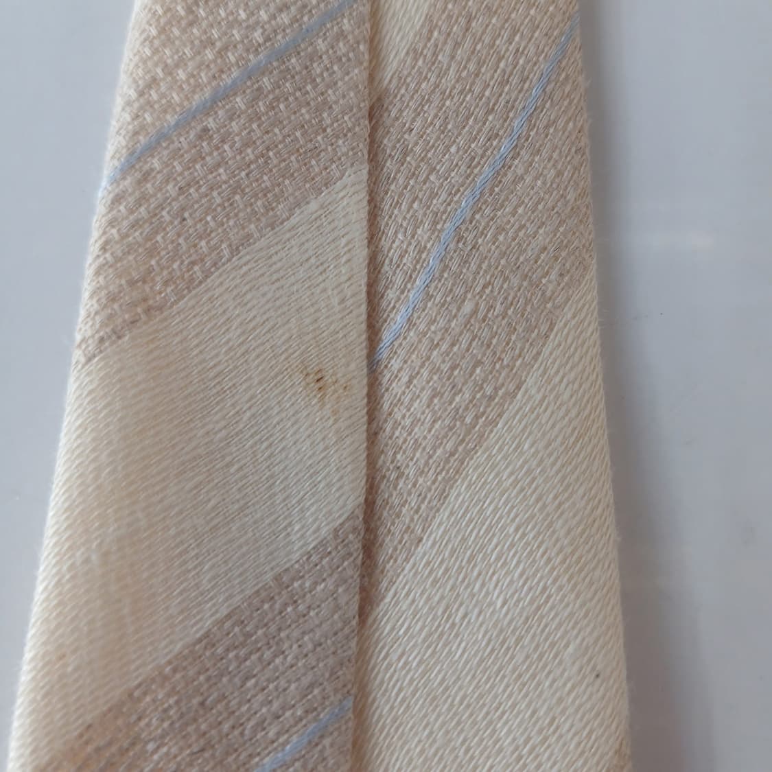 세루티 린넨 베이지 스트라이프 넥타이 9.4cm A등급 A19665 상품이미지9