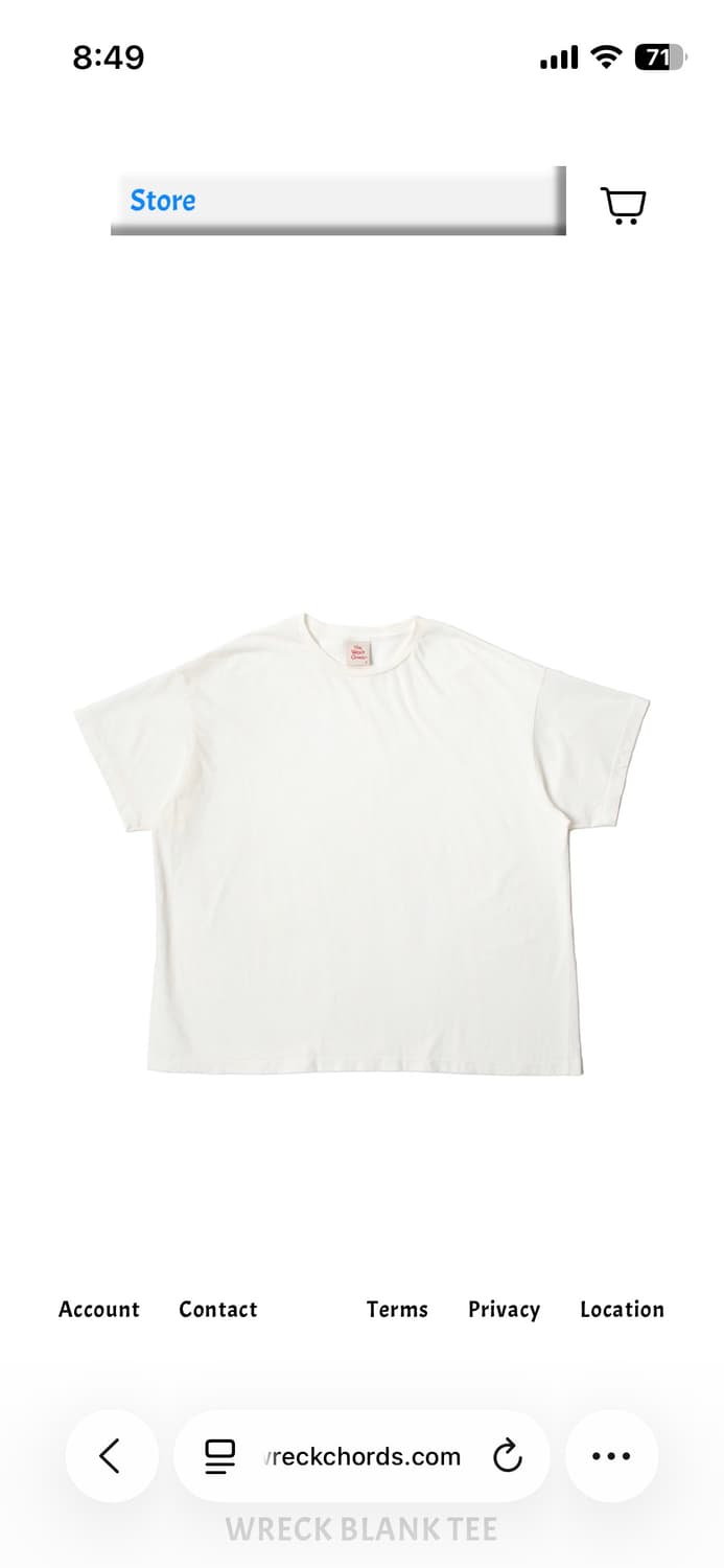뤡코즈 블랭크 티셔츠 상품이미지1