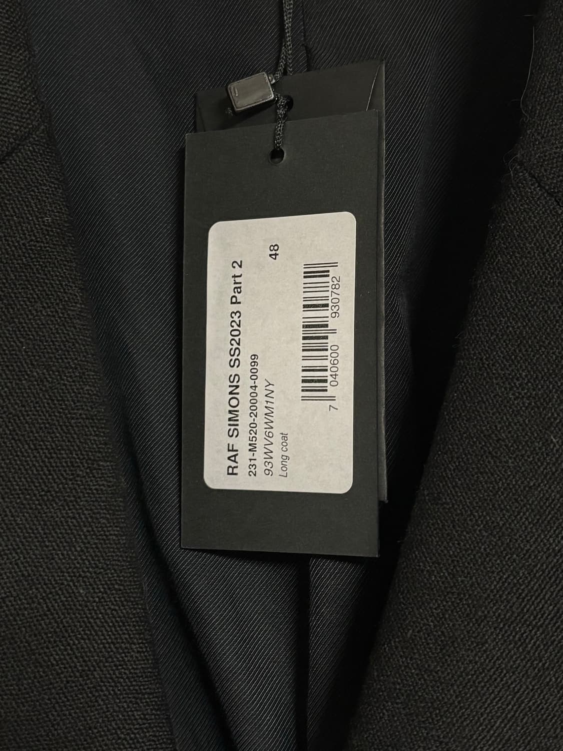라프시몬스 23ss 더블코트 블랙 48 상품이미지4