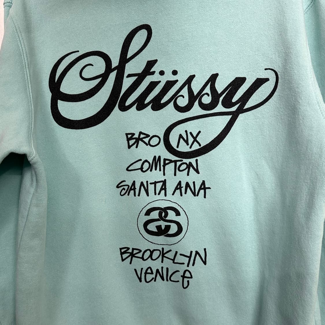 스투시 월드투어 후드티 ‘민트’ 상품이미지10