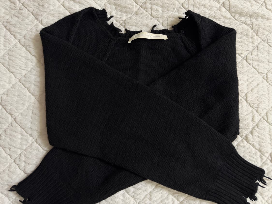 더오픈프로덕트 WOOL BLENDED BOLERO KNIT TOP, BL 상품이미지3