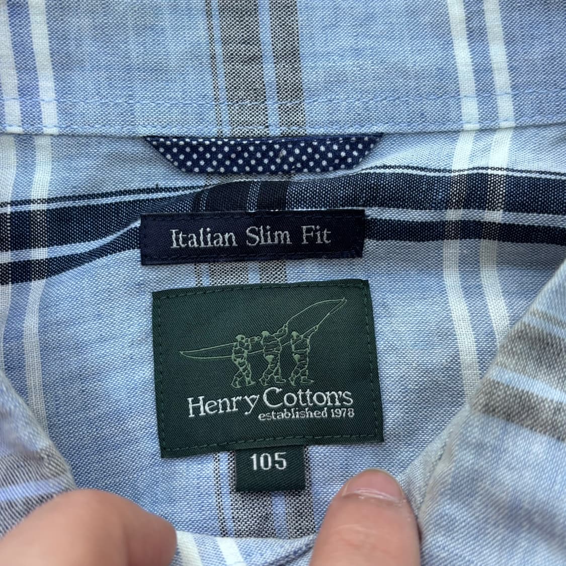 105 헨리코튼 슬림핏 체크 긴팔 셔츠 0423E 상품이미지3