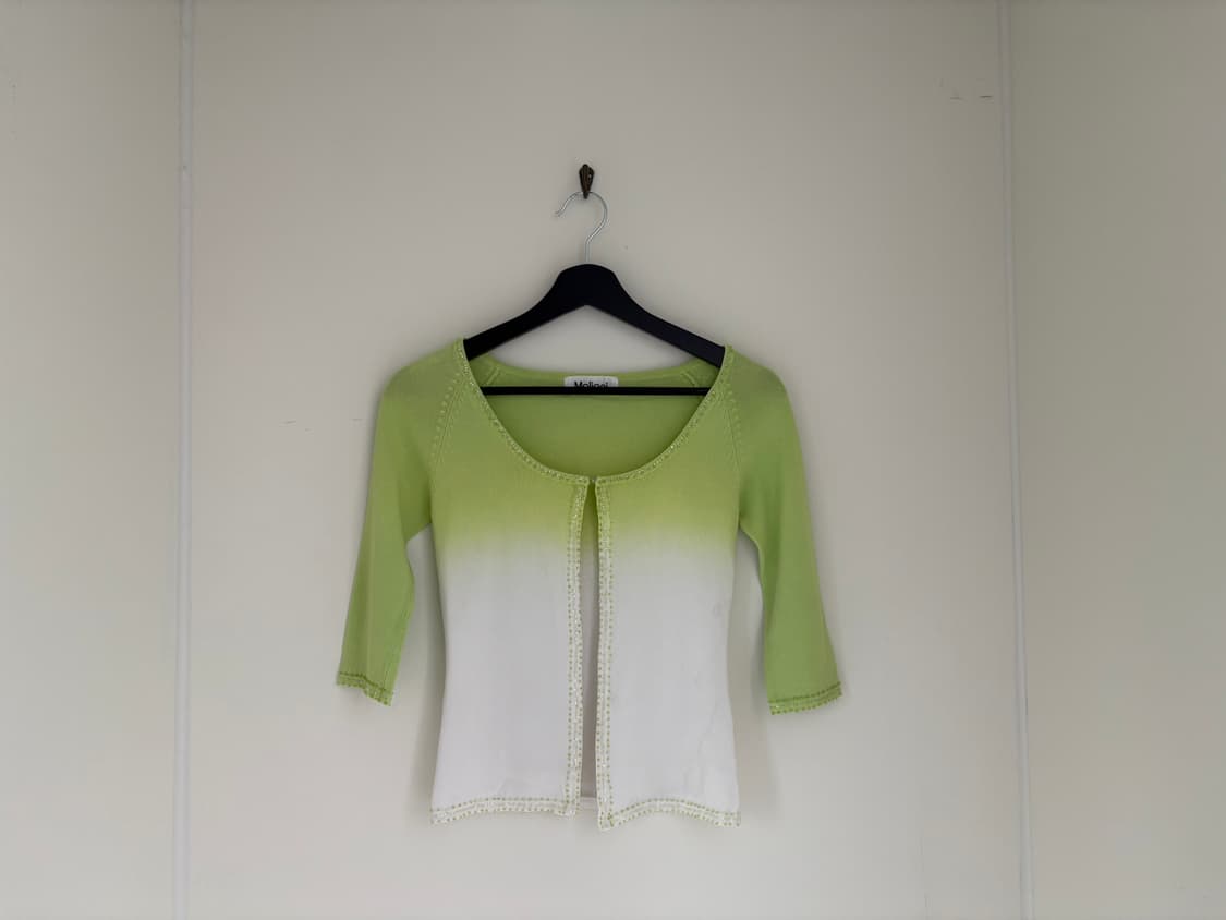 lime beads gradient knit cardigan 상품이미지1