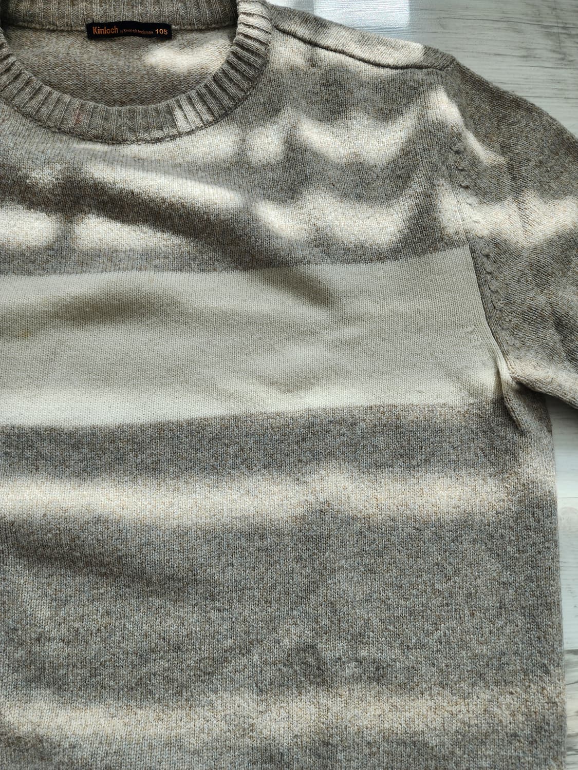 KINLOCH 킨록 남자 울 블렌디드 니트 티셔츠 팜 100~105사이즈 상품이미지5
