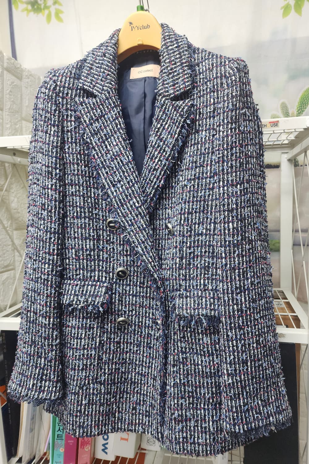 씨씨콜렉트 여성 트위드자켓 55 간절기 프린지 더블자켓 WM08 상품이미지2