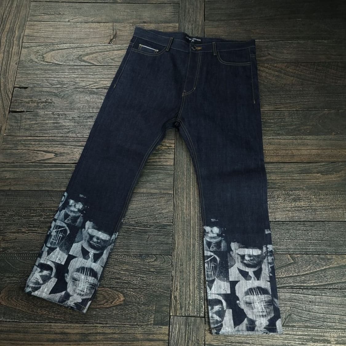 [아임낫어휴먼비잉] 펑크 그래픽 프린팅 데님 팬츠 청바지 M18758 상품이미지1