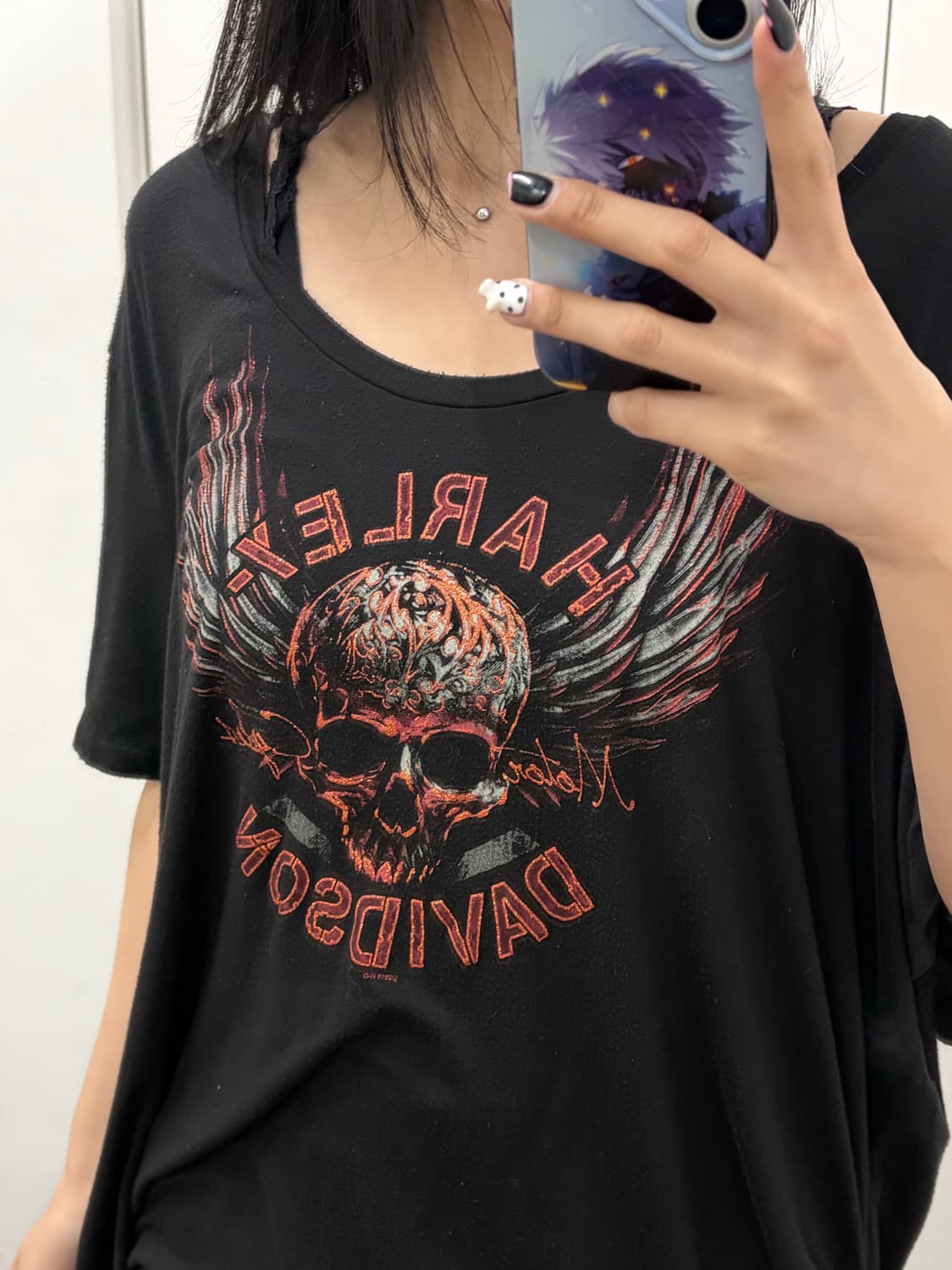 할리데이비슨 오버핏 셔링 반팔티 상품이미지4