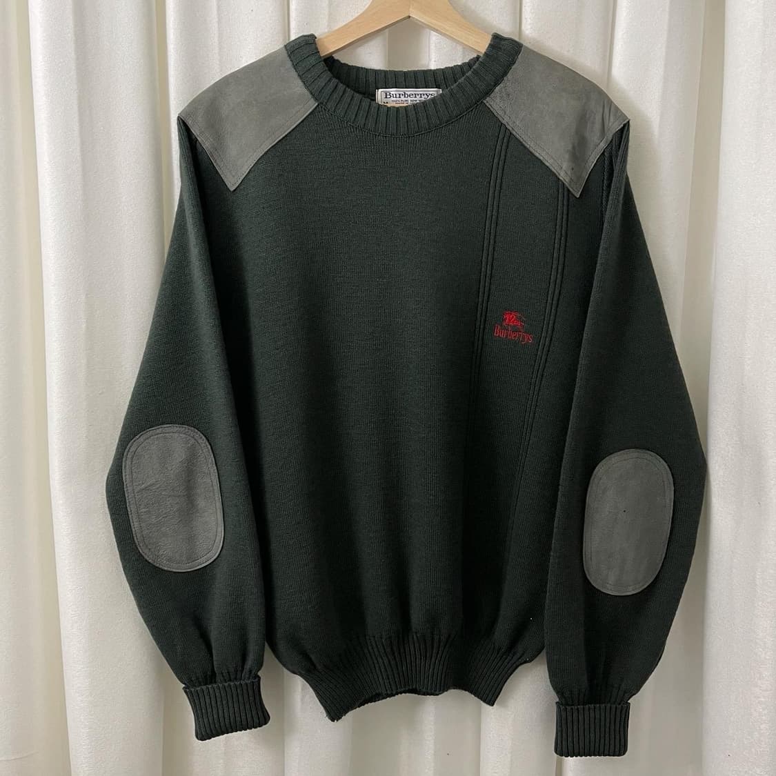 버버리 카키 코만도 니트 상품이미지1