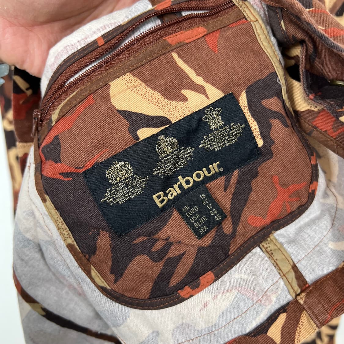 BARBOUR 바버 엘보우 패치 카모 헌팅 자켓 상품이미지7
