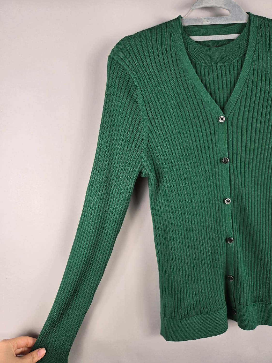 [무료배송]유니클로 XL 울100 니트 앙상블 가디건 니트 세트 셋업 상품이미지3