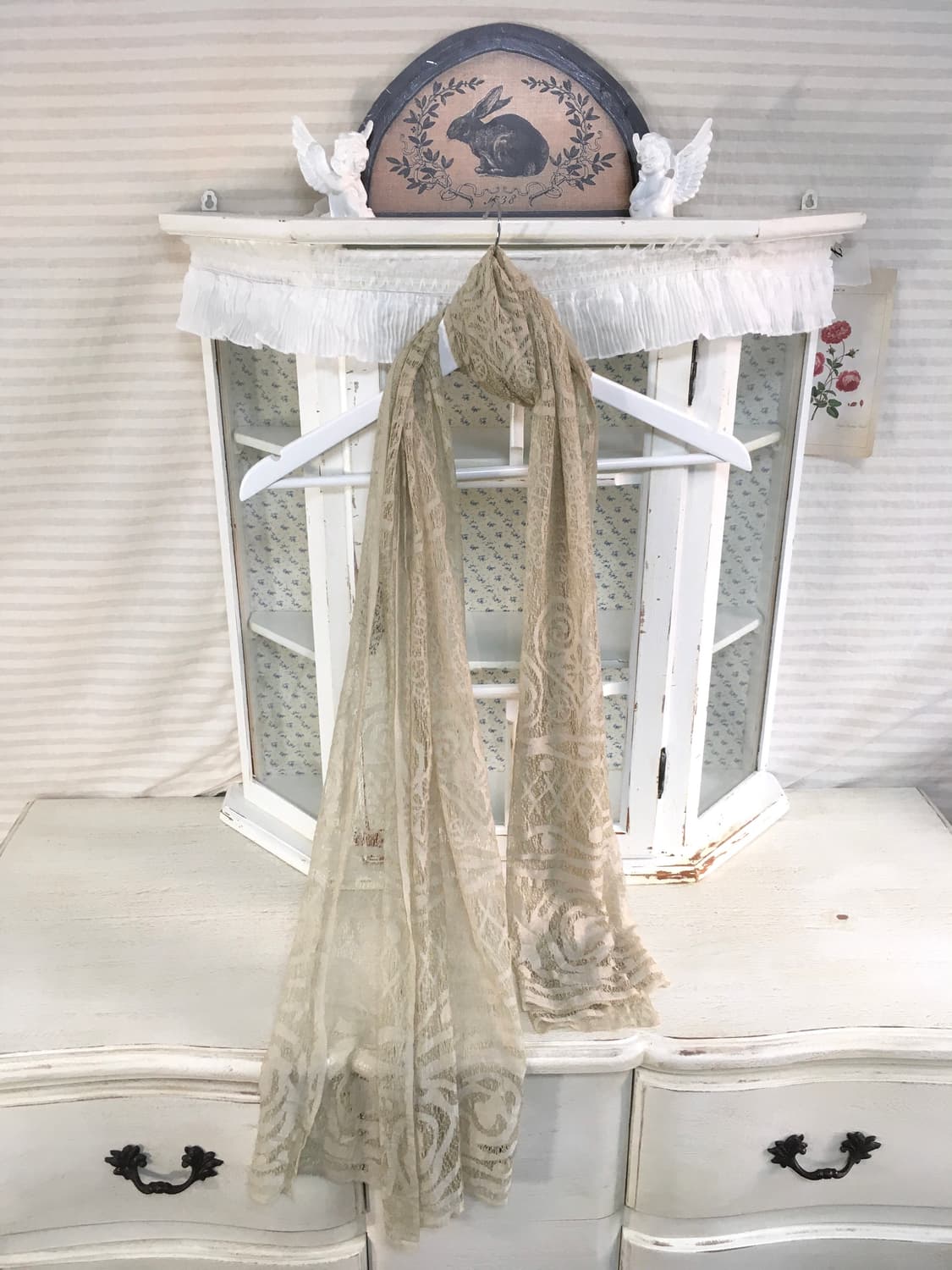 jpn vintage beige lace muffler 상품이미지1