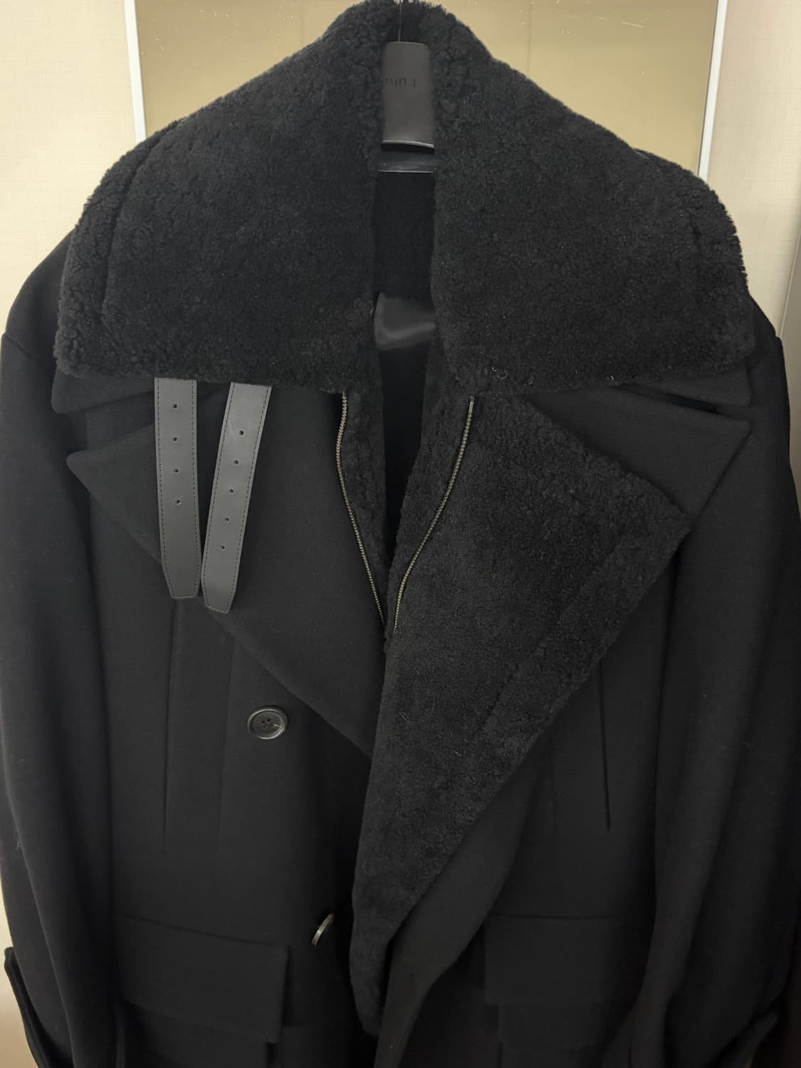 준지 17fw 캐시미어 혼방 무스탕 더블코트 상품이미지3