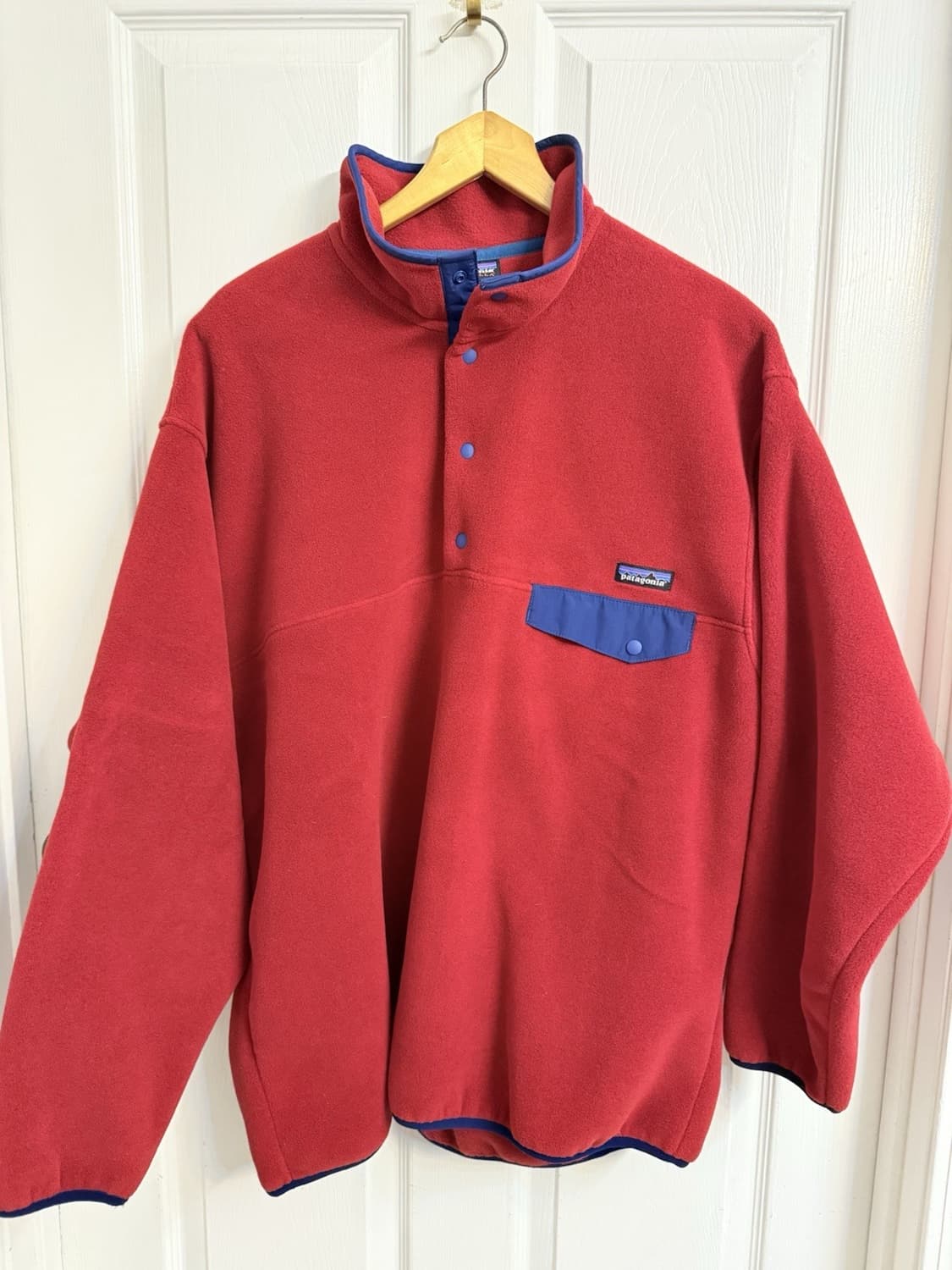 15FW 파타고니아 신칠라 스냅-T 레드/블루 상품이미지1