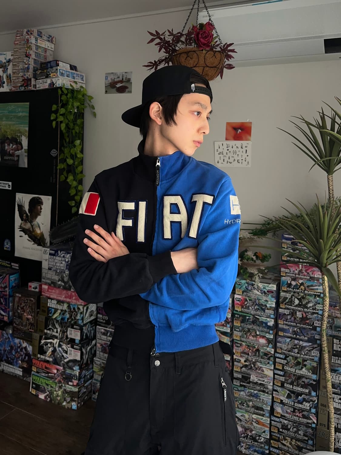 Hydrogen x FIAT 하프앤하프 스웻 집업 상품이미지2