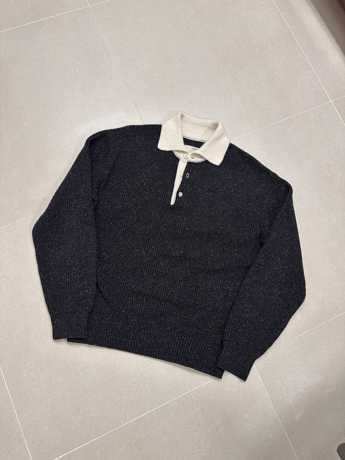 포터리 럭비니트 차콜 1사이즈 상품이미지1