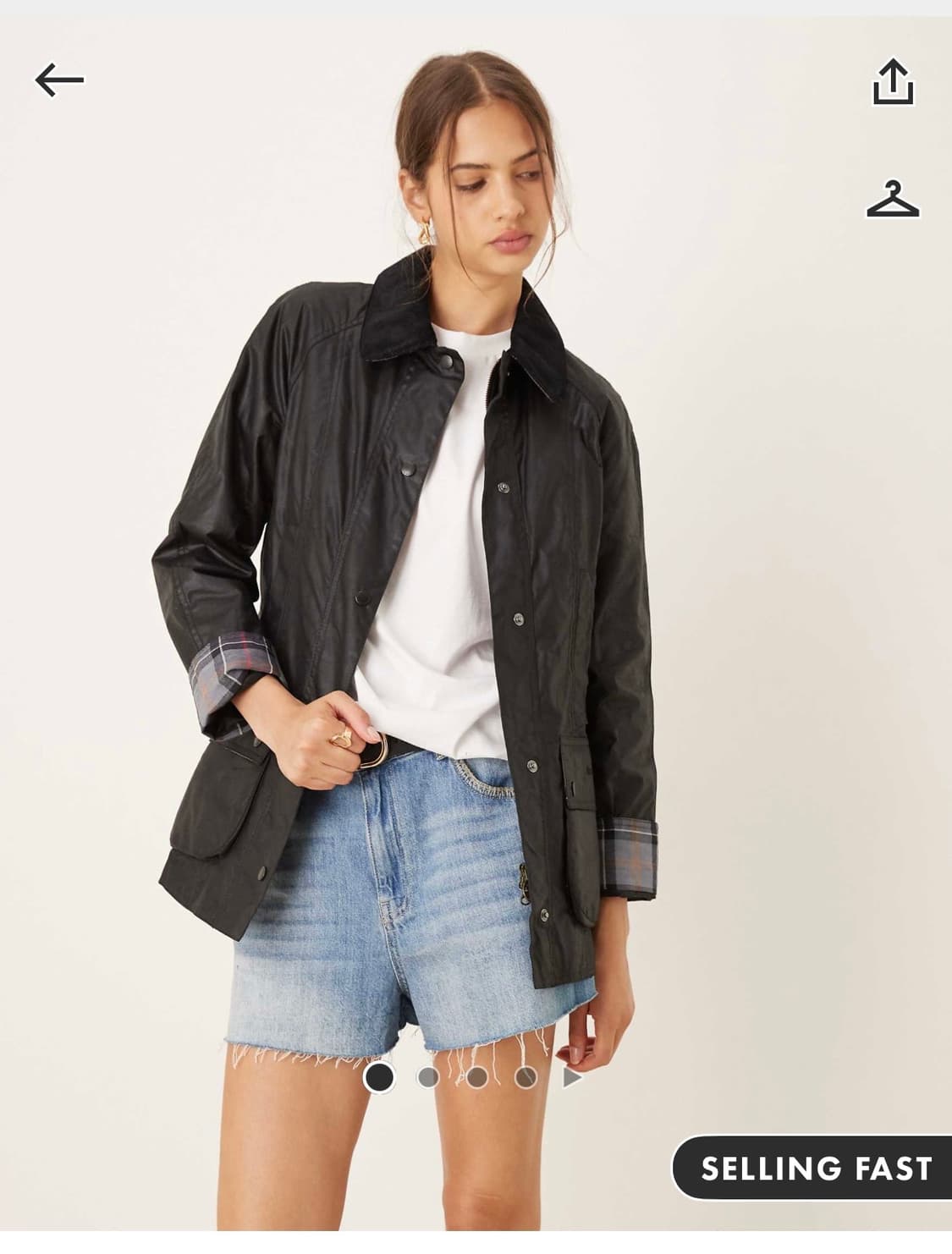 바버 비드넬 왁스 자켓 상품이미지2