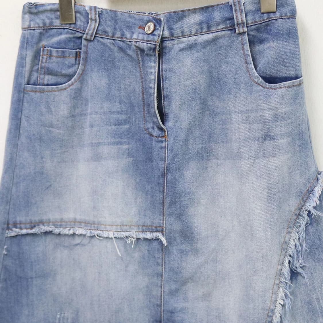 Y2K 언발 데미지 뒷밴딩 데님스커트 61433 상품이미지3