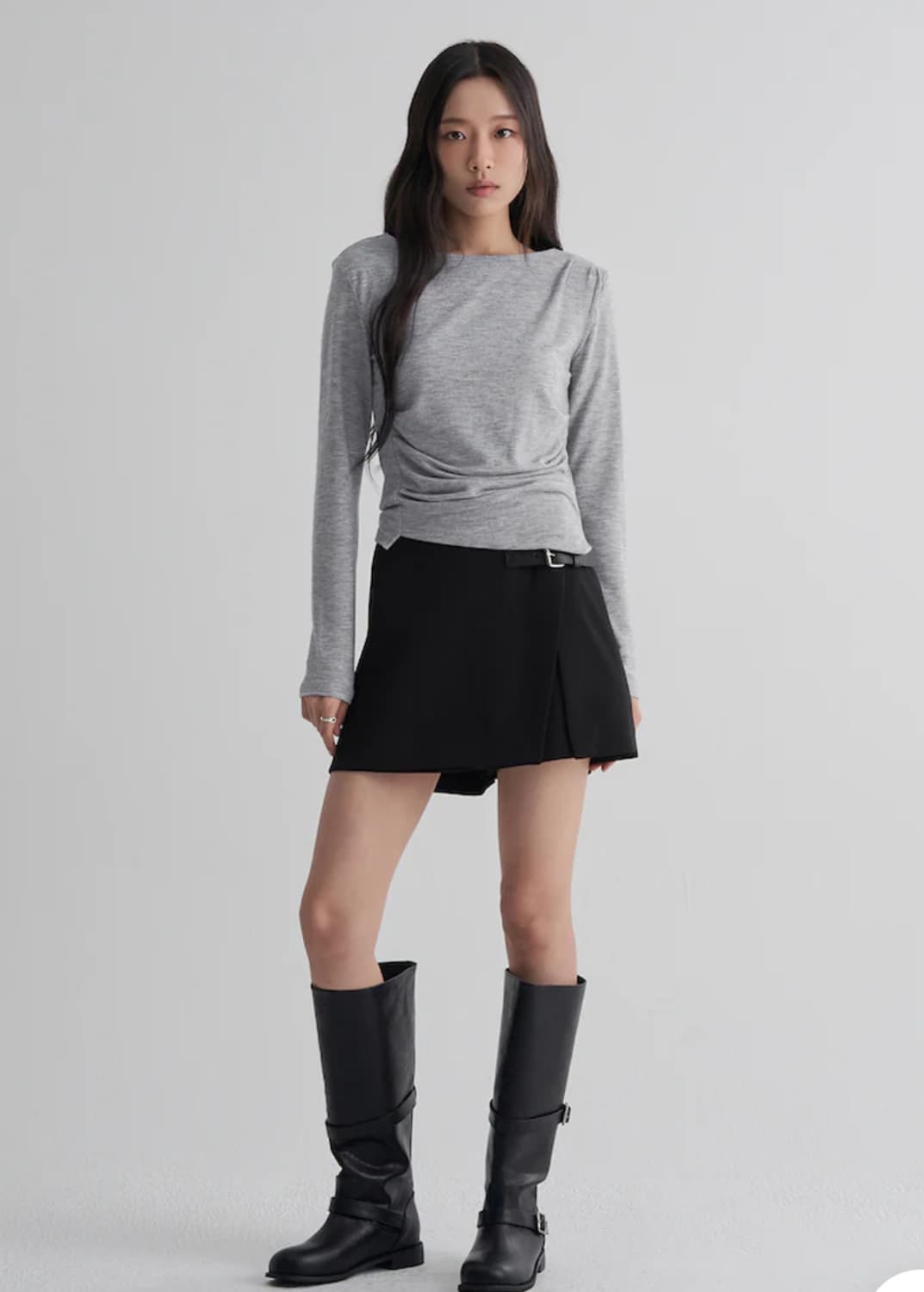 에잇세컨즈 비조 미니 스커트 팬츠  블랙 S 양도 상품이미지2