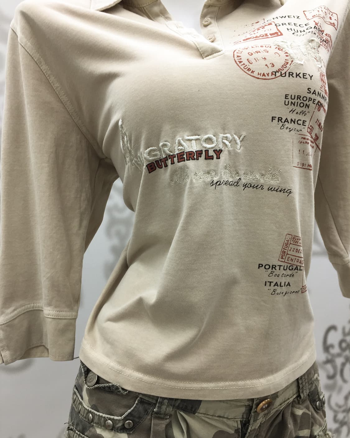 Y2K collar long sleeves 상품이미지5