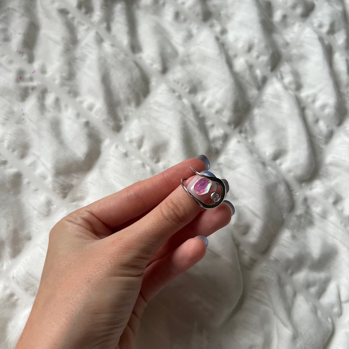 ✨ 실버 크리스탈 포인트 반지 상품이미지2