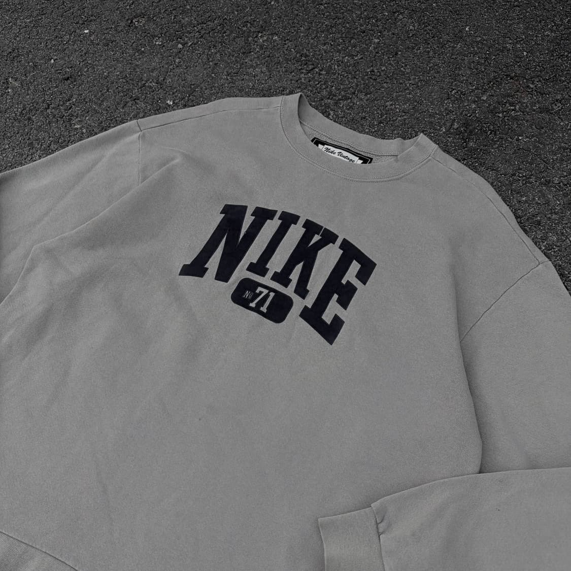 90s 나이키 올드스쿨 센터 로고 빅로고 자수 맨투맨 스웻셔츠 L 상품이미지5